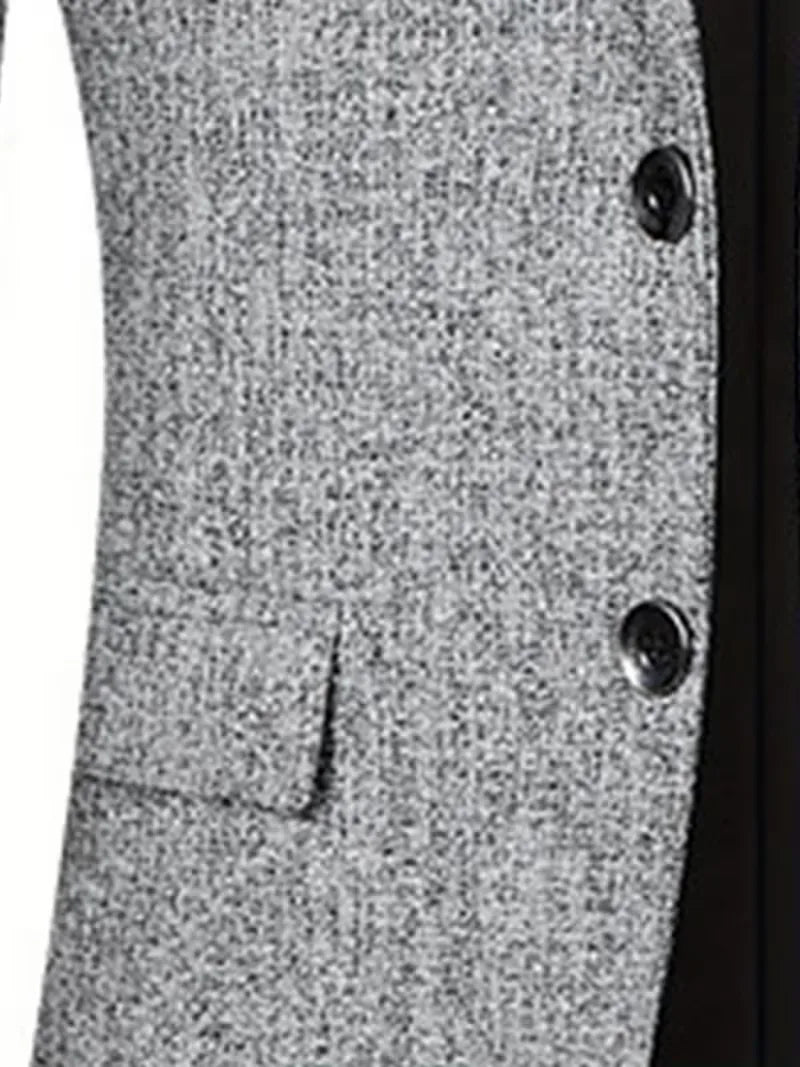 Slim-fit jas met notch lapel en kreukbestendig materiaal