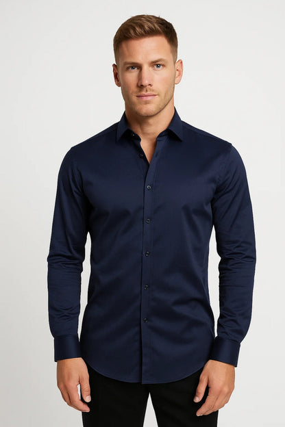 Heren Overhemd Lange Mouw Modern All Season - StudioMarella