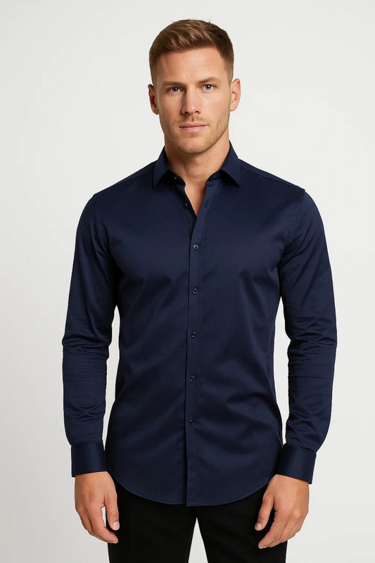 Heren Overhemd Lange Mouw Modern All Season - StudioMarella
