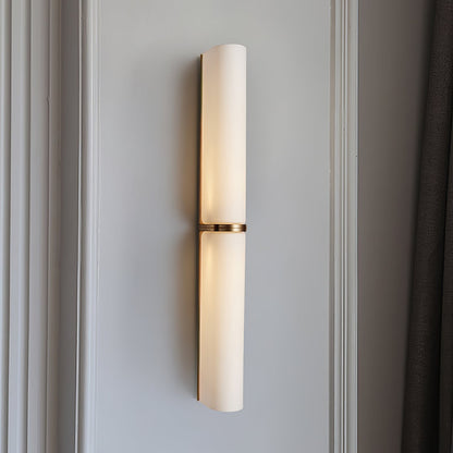 Smalle Buis Wandlamp met Glazen Kap – Moderne Wandverlichting voor Hal en Woonkamer