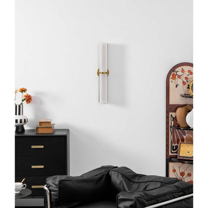 Smalle Buis Wandlamp met Glazen Kap – Moderne Wandverlichting voor Hal en Woonkamer