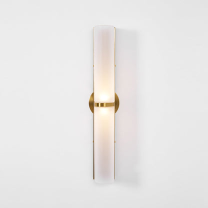 Smalle Buis Wandlamp met Glazen Kap – Moderne Wandverlichting voor Hal en Woonkamer