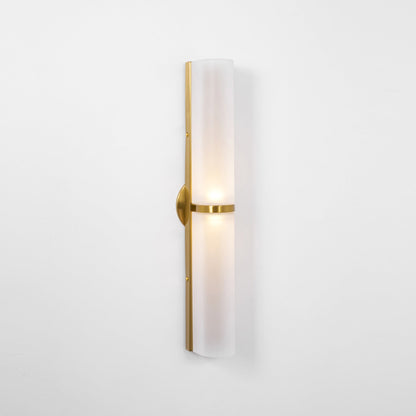 Smalle Buis Wandlamp met Glazen Kap – Moderne Wandverlichting voor Hal en Woonkamer