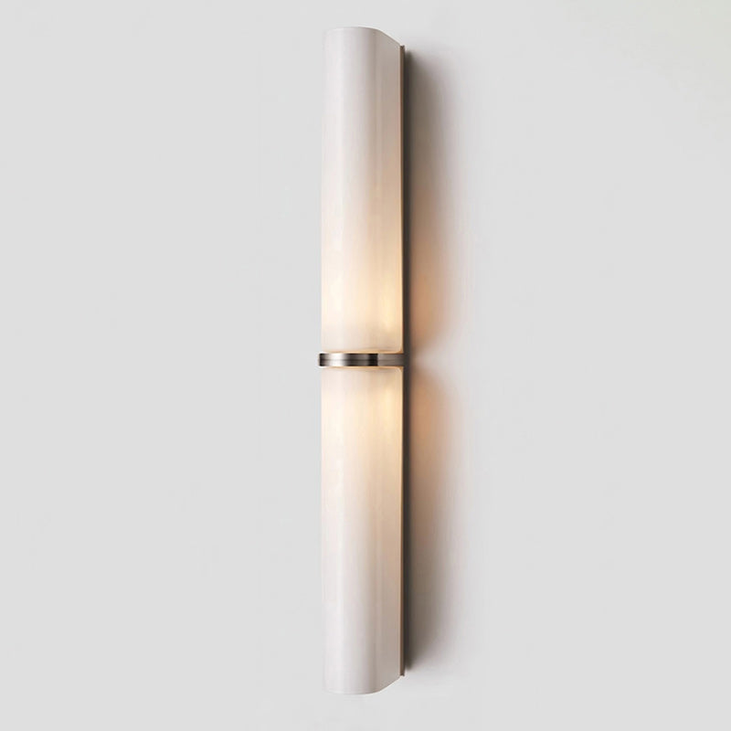 Smalle Buis Wandlamp met Glazen Kap – Moderne Wandverlichting voor Hal en Woonkamer