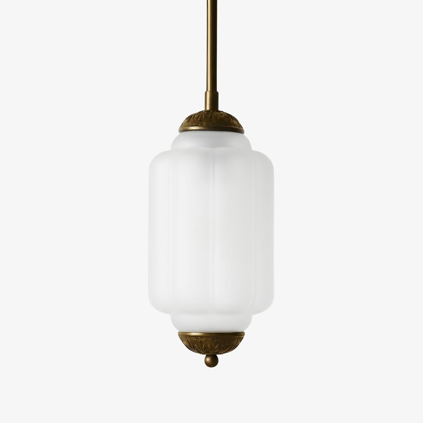 Vintage Melkglazen Hanglamp met Gegolfde Rand – Scandinavische Sfeerverlichting voor Keuken en Slaapkamer