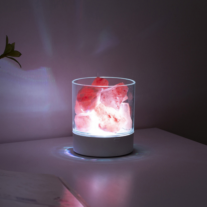 Himalaya Zoutlamp LED USB Dimbaar Kleurwisselend 9cm Slaapkamer Nachtkastlamp Ionisator Sfeerverlichting Touch Bediening