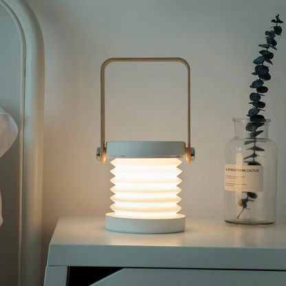 Tafellamp hout LED oplaadbaar dimbaar wit bureau nachtlamp Scandinavisch design verstelbare lamp draadloos USB