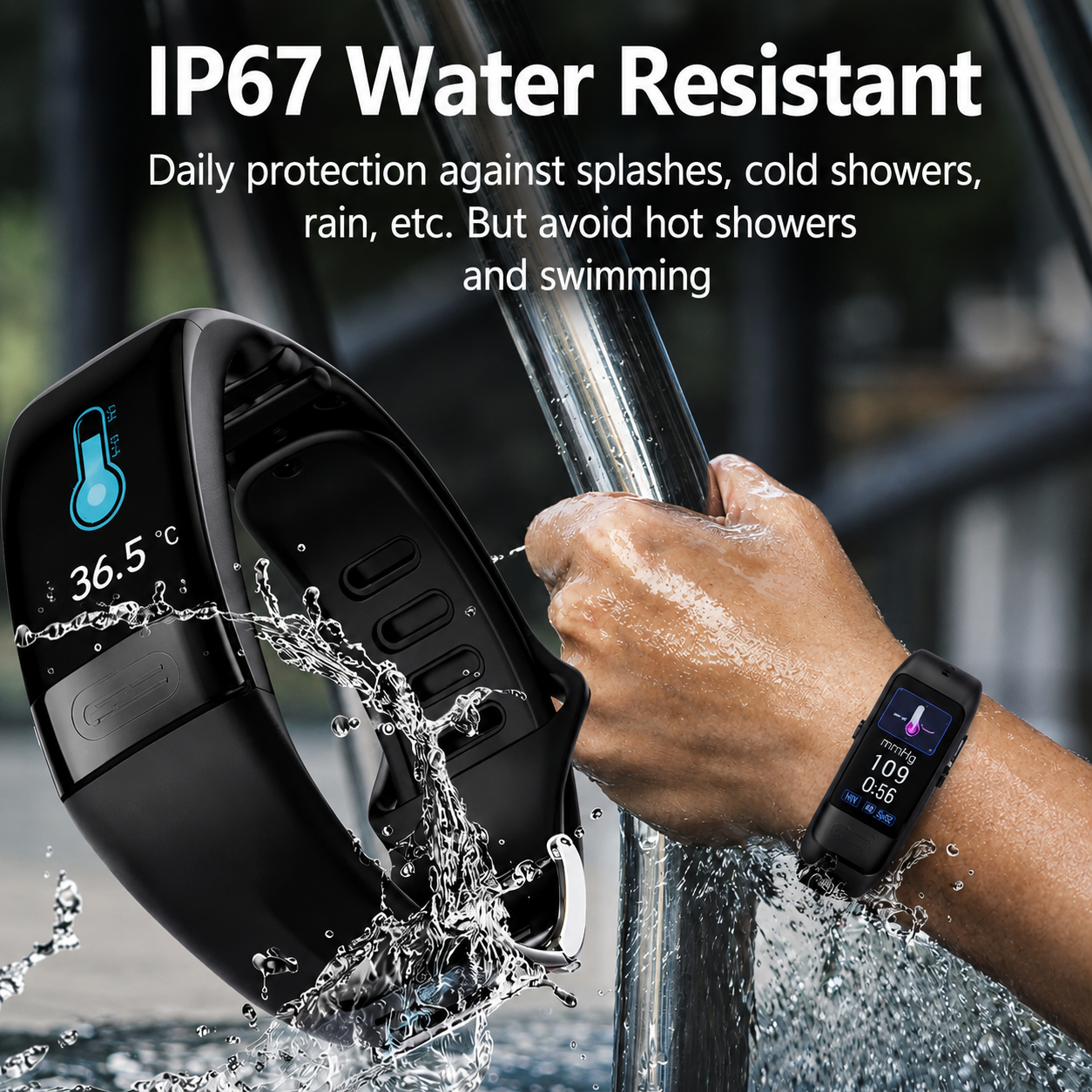 Smartwatch met EKG Hartslag Bloeddruk Slaaptracking Zwart Blauw Rood Gezondheidsmonitor Fitness Tracker Vitaro