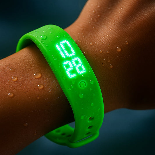 Digitaal Sporthorloge Waterdicht Siliconen Fitnesshorloge met Trillingsalarm en Temperatuurmeting