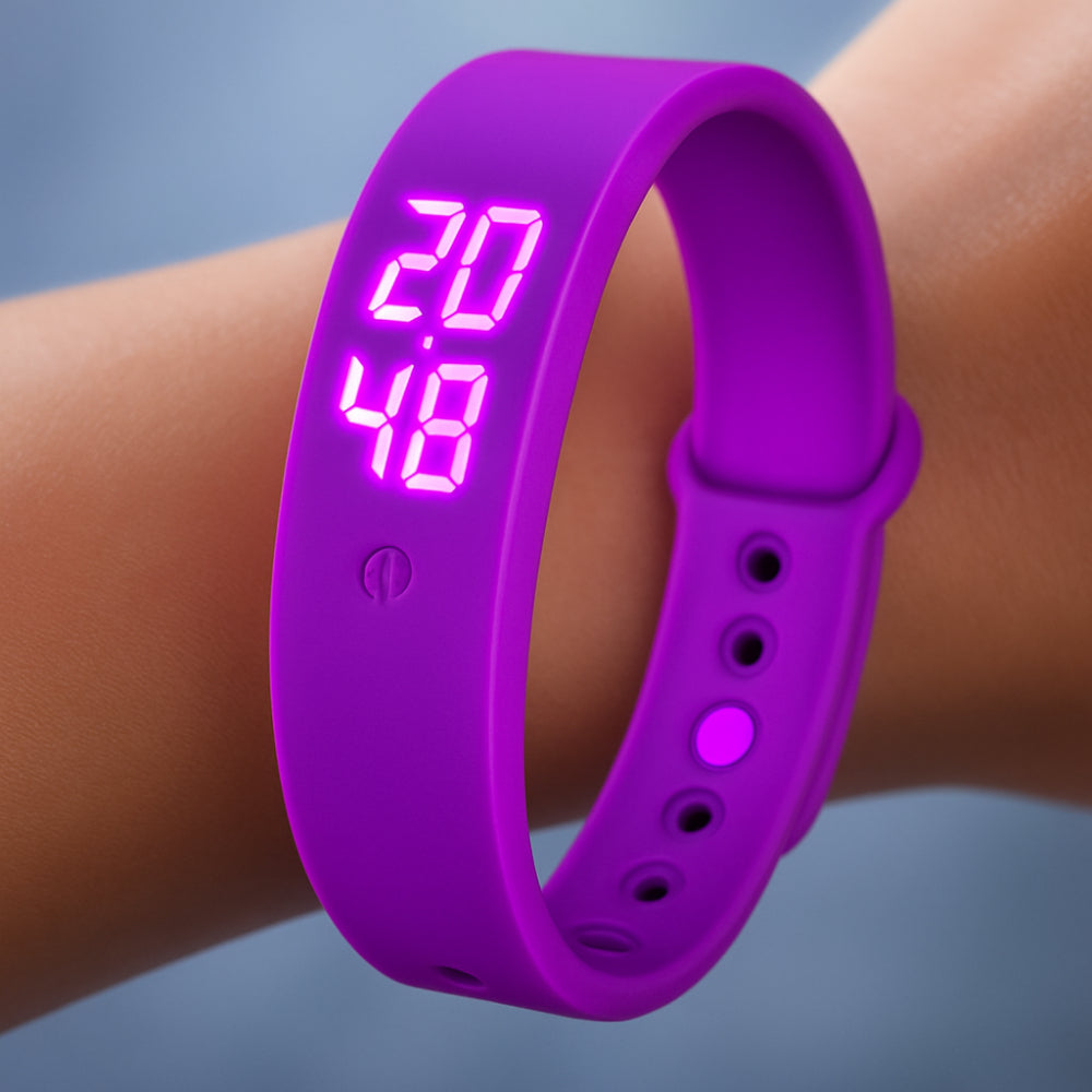 Digitaal Sporthorloge Waterdicht Siliconen Fitnesshorloge met Trillingsalarm en Temperatuurmeting