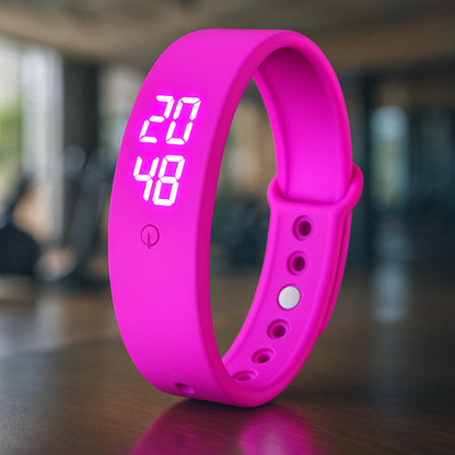 Digitaal Sporthorloge Waterdicht Siliconen Fitnesshorloge met Trillingsalarm en Temperatuurmeting