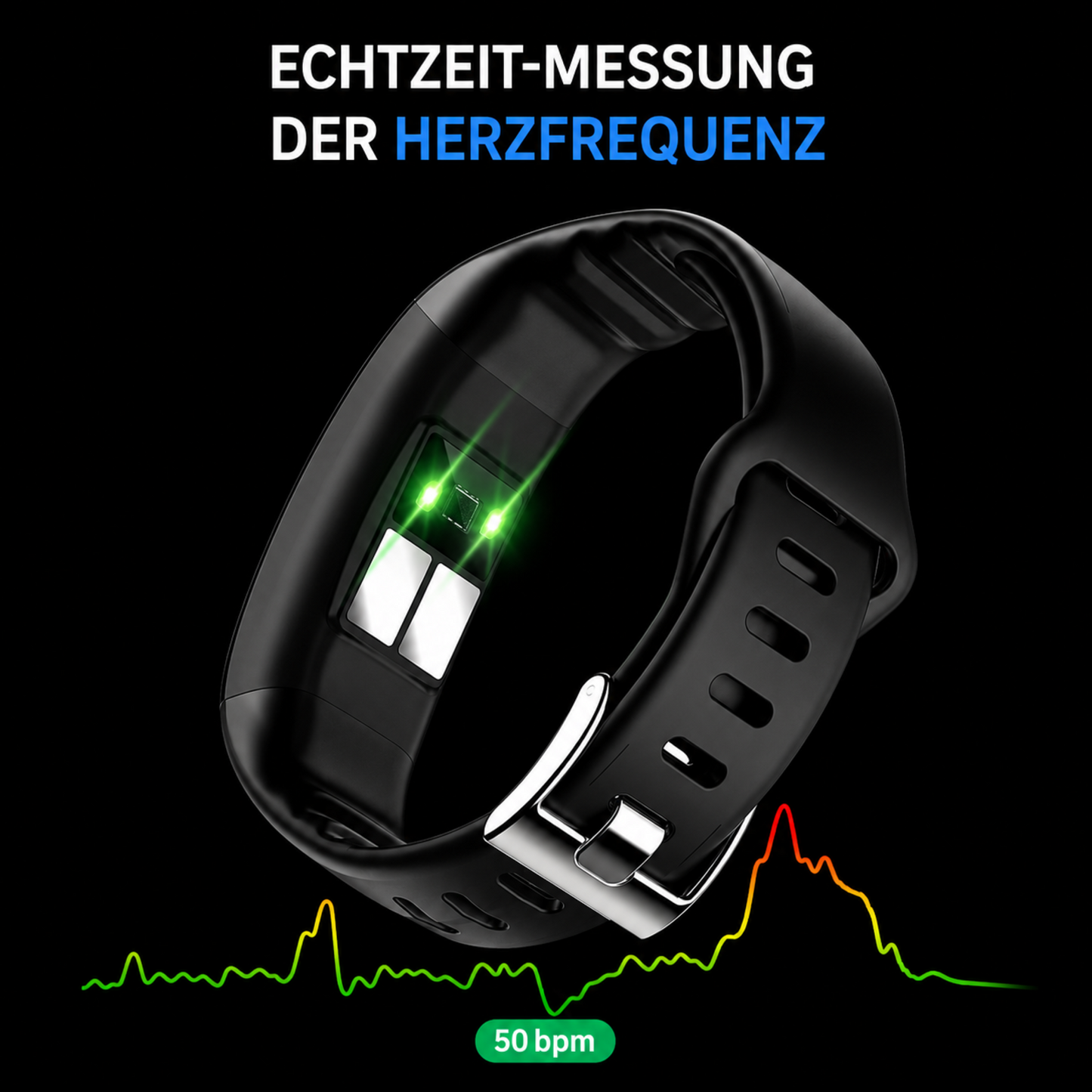 Smartwatch met ECG, Bloeddruk- & Slaaptracking – Gezondheidsmonitor met Continue Hartfrequentiemeting