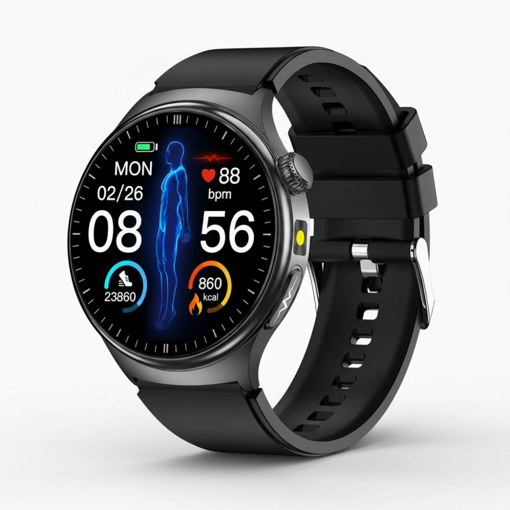Smartwatch met Hartslagmeter Bloeddruk Zuurstofmeting Gezondheidshorloge Sport Fitness Tracker Slaapanalyse Waterdicht IP67