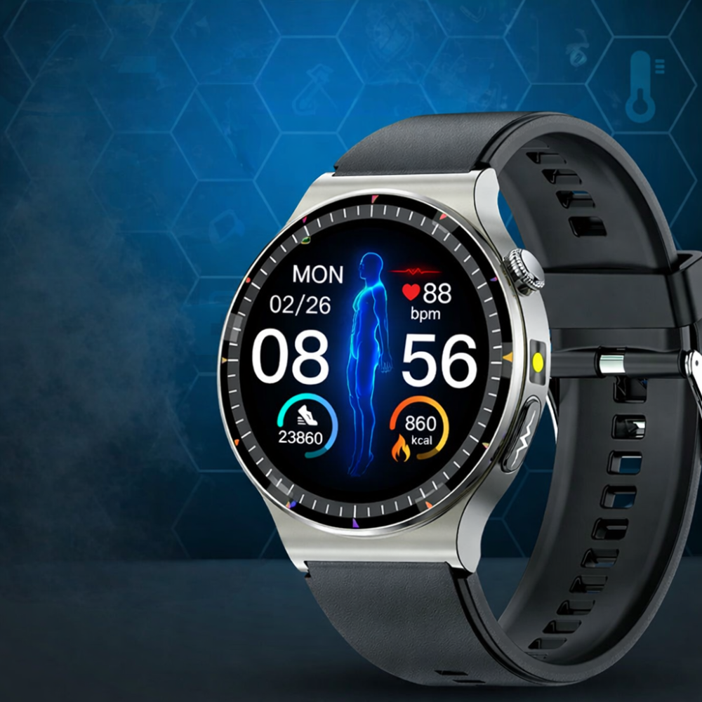Smartwatch met Hartslagmeter Bloeddruk Zuurstofmeting Gezondheidshorloge Sport Fitness Tracker Slaapanalyse Waterdicht IP67