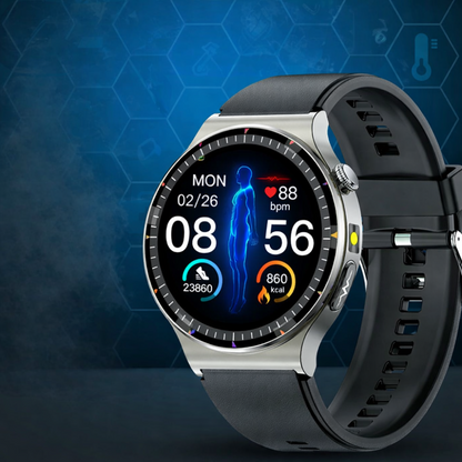 Smartwatch met Hartslagmeter Bloeddruk Zuurstofmeting Gezondheidshorloge Sport Fitness Tracker Slaapanalyse Waterdicht IP67