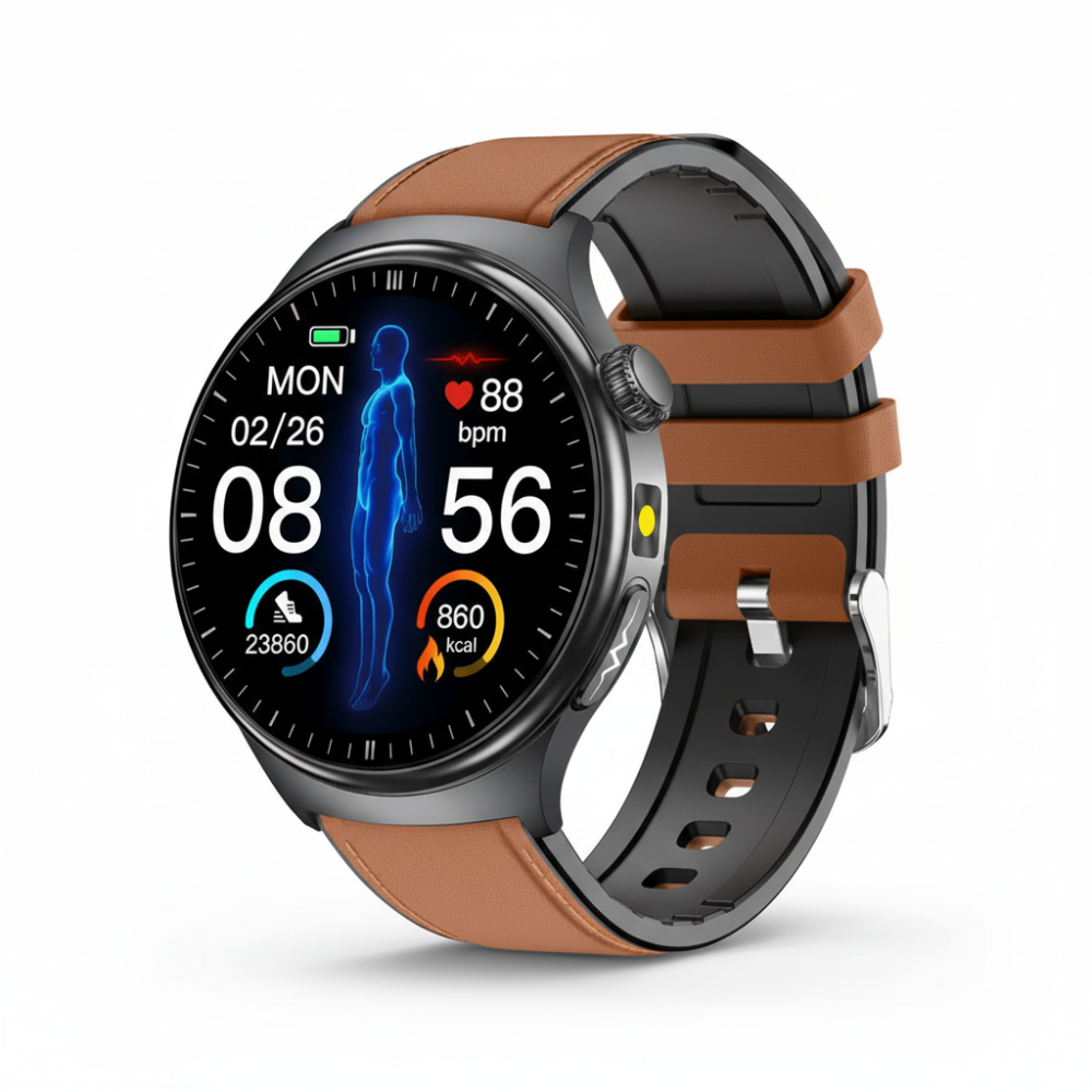 Smartwatch met Hartslagmeter Bloeddruk Zuurstofmeting Gezondheidshorloge Sport Fitness Tracker Slaapanalyse Waterdicht IP67