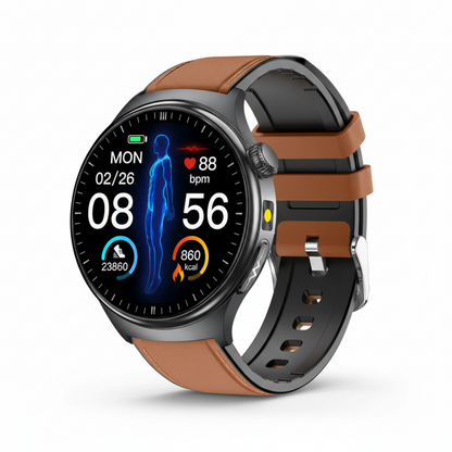 Smartwatch met Hartslagmeter Bloeddruk Zuurstofmeting Gezondheidshorloge Sport Fitness Tracker Slaapanalyse Waterdicht IP67