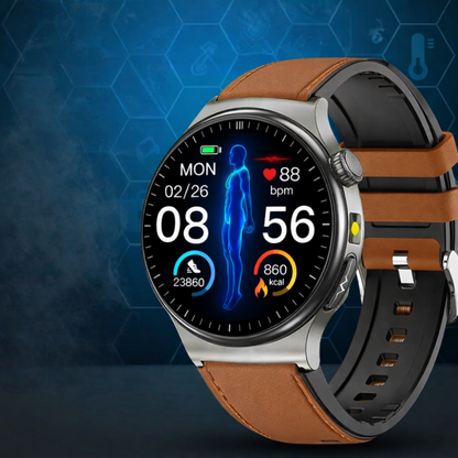 Smartwatch met Hartslagmeter Bloeddruk Zuurstofmeting Gezondheidshorloge Sport Fitness Tracker Slaapanalyse Waterdicht IP67