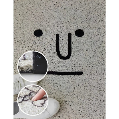 Deurmat met Smiley Opdruk 40×60 cm Antislip PVC Vloermat voor Entree Hal Voorportaal