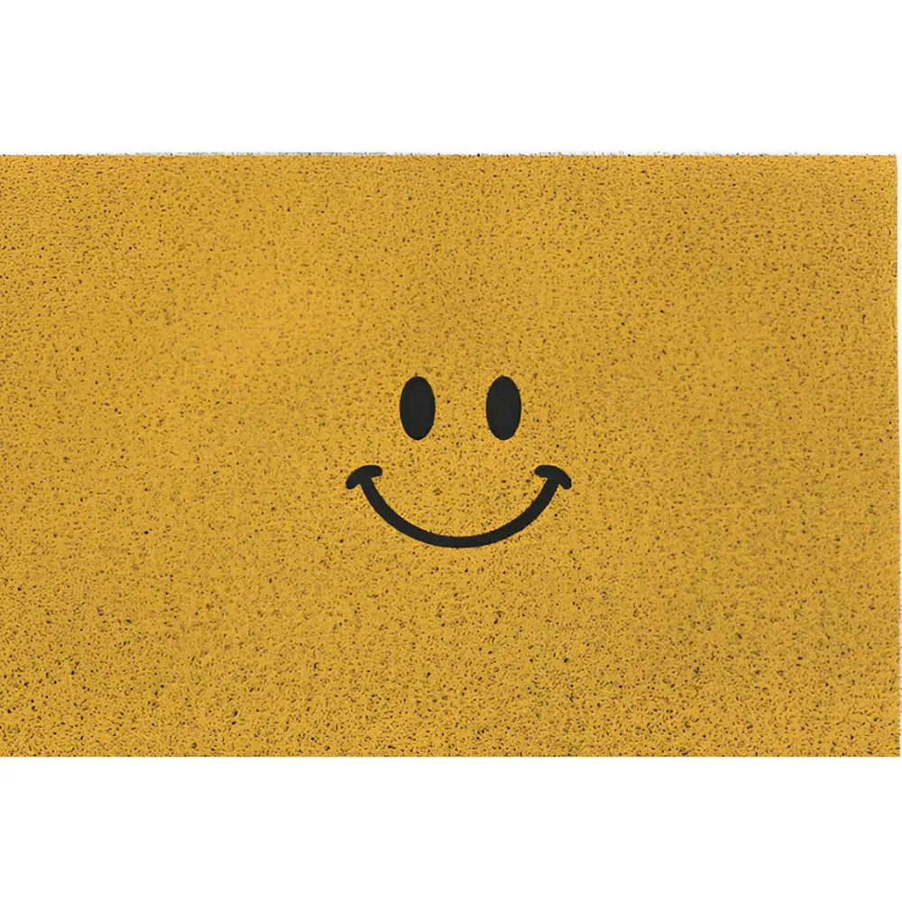 Deurmat met Smiley Opdruk 40×60 cm Antislip PVC Vloermat voor Entree Hal Voorportaal