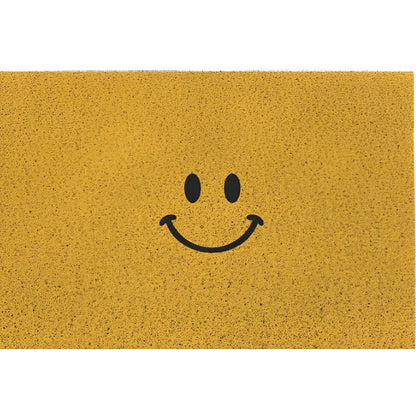 Deurmat met Smiley Opdruk 40×60 cm Antislip PVC Vloermat voor Entree Hal Voorportaal