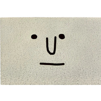 Deurmat met Smiley Opdruk 40×60 cm Antislip PVC Vloermat voor Entree Hal Voorportaal