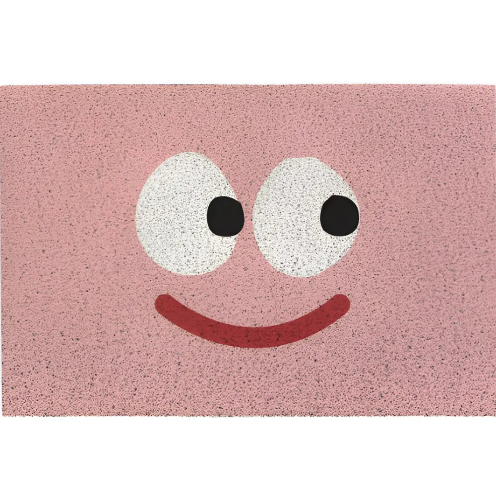 Deurmat met Smiley Opdruk 40×60 cm Antislip PVC Vloermat voor Entree Hal Voorportaal