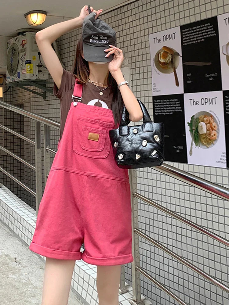Dames Jumpsuit Zomerse Denim Overall Stijlvolle Zomerkleding