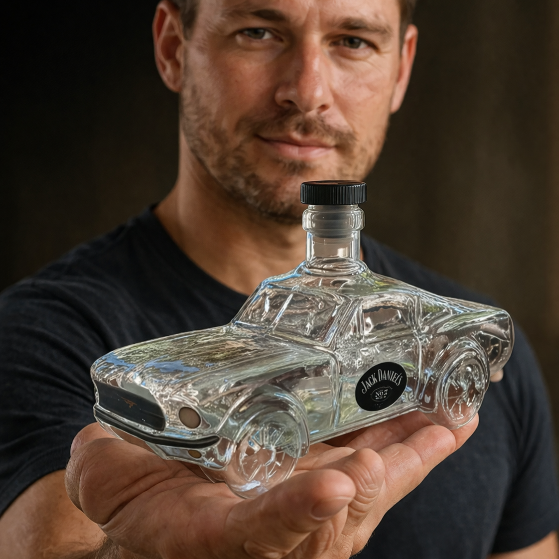 Glazen Whisky Karaf met Sportwagenontwerp 850ml Transparant voor Bar Thuis Decoratief Servies Drankdispenser