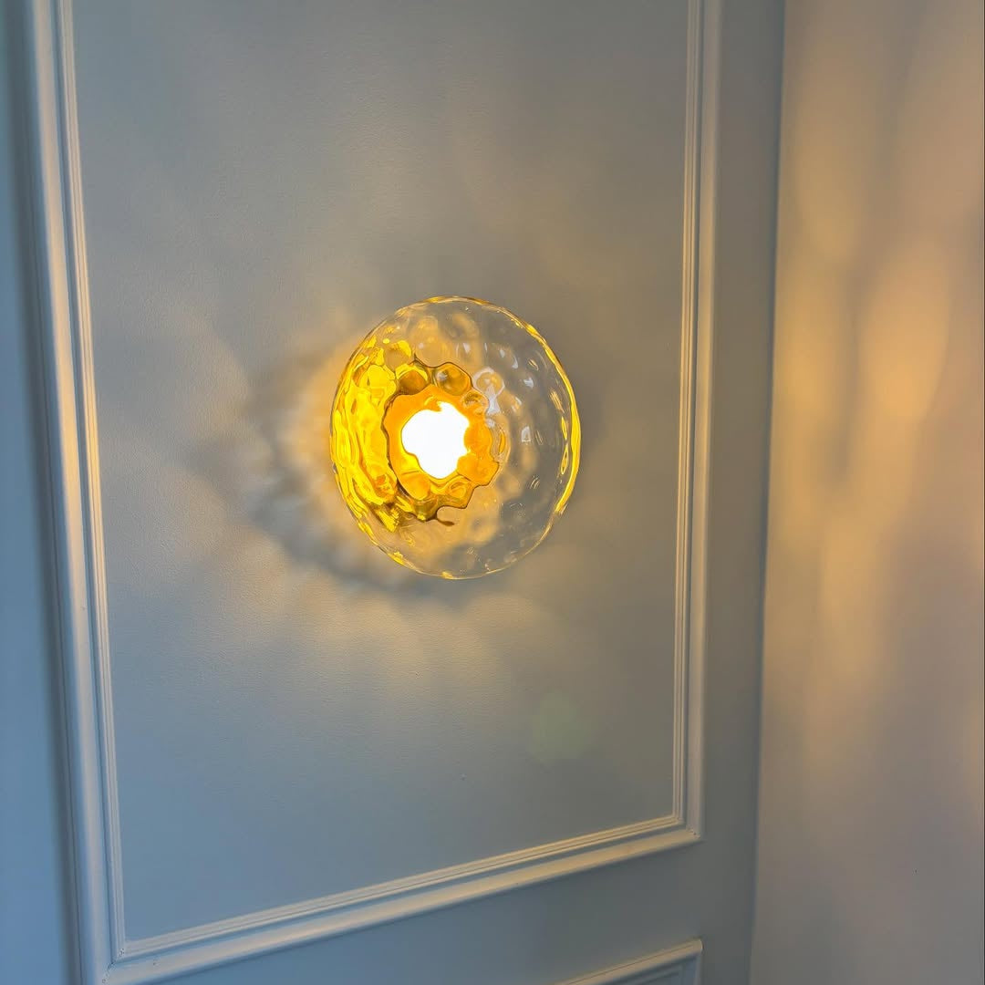 Wandlamp Glas Rond Scandinavisch LED 5W Zwart Goud 20cm Design