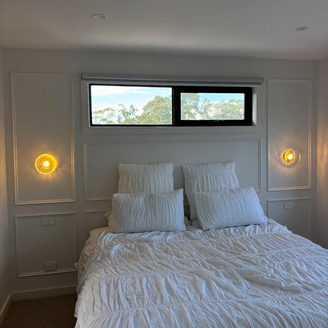 Wandlamp Glas Rond Scandinavisch LED 5W Zwart Goud 20cm Design