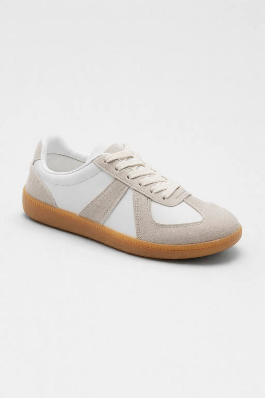Dames Sneakers Retro Sportstijl met Gumzool en Veters Klassiek - StudioMarella