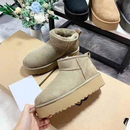 Vrouwen Snowboots Schapenvacht Warm en Comfortabel