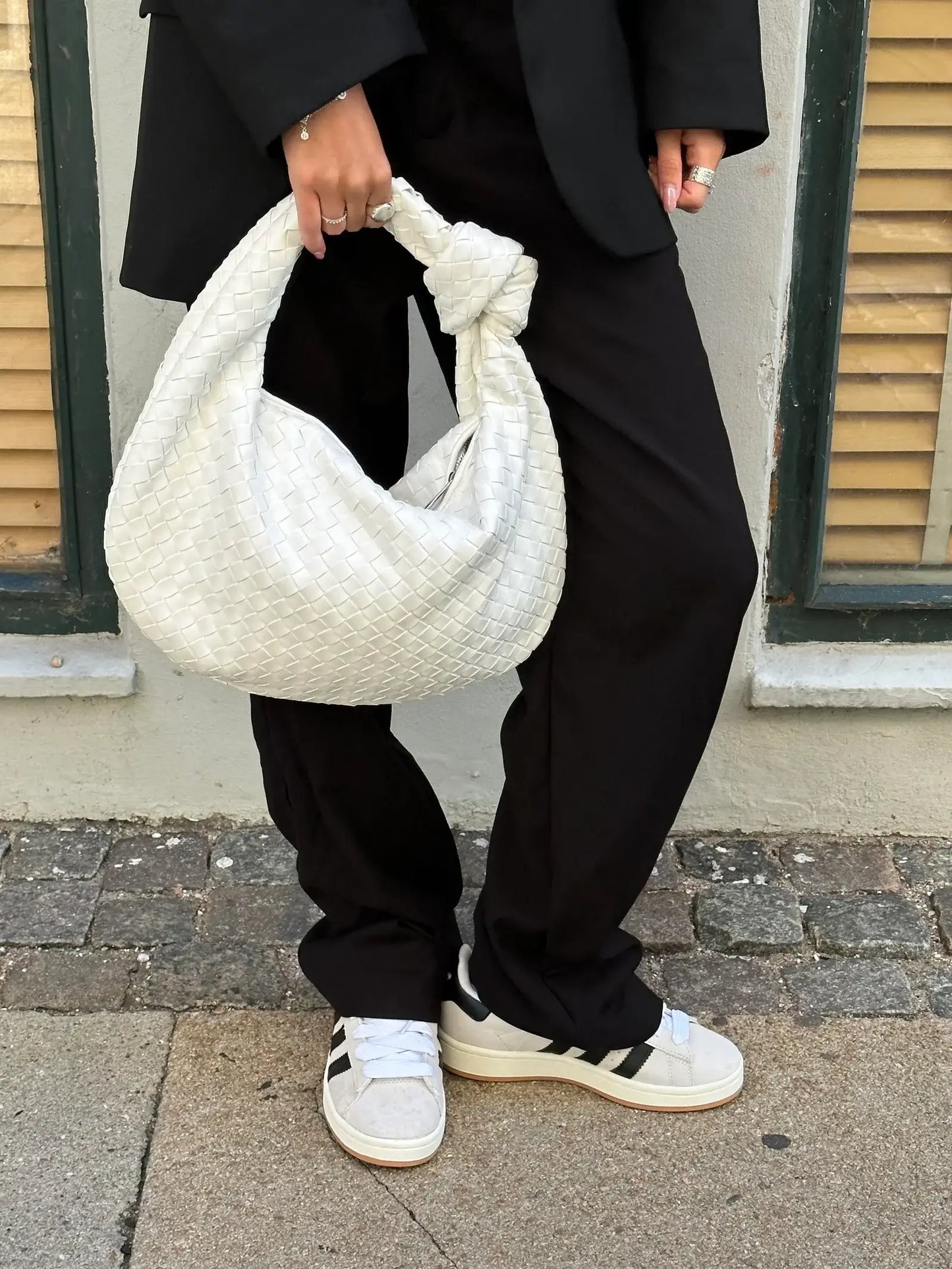Schouder tas voor Dames Gevlochten Medium Formaat