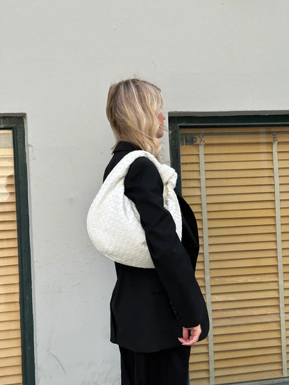 Schouder tas voor Dames Gevlochten Medium Formaat