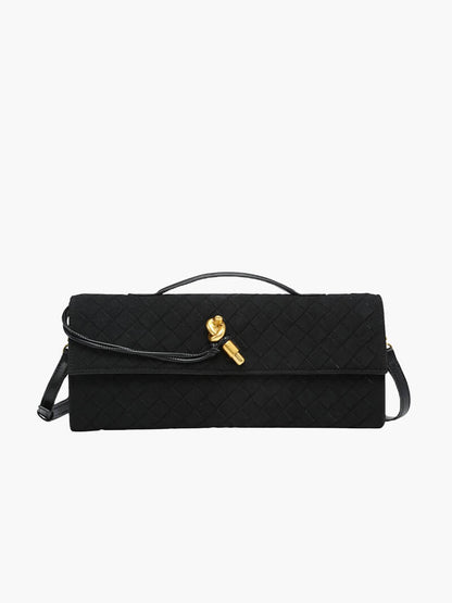 Kunstleer Clutch Gevlochten Handtasje voor Dames