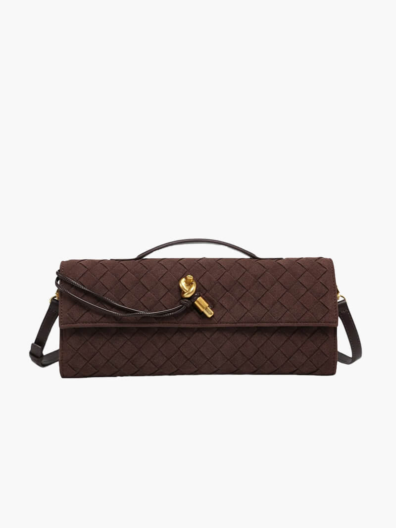 Kunstleer Clutch Gevlochten Handtasje voor Dames