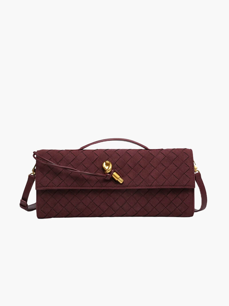 Kunstleer Clutch Gevlochten Handtasje voor Dames