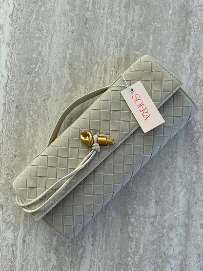 Kunstleer Clutch Gevlochten Handtasje voor Dames