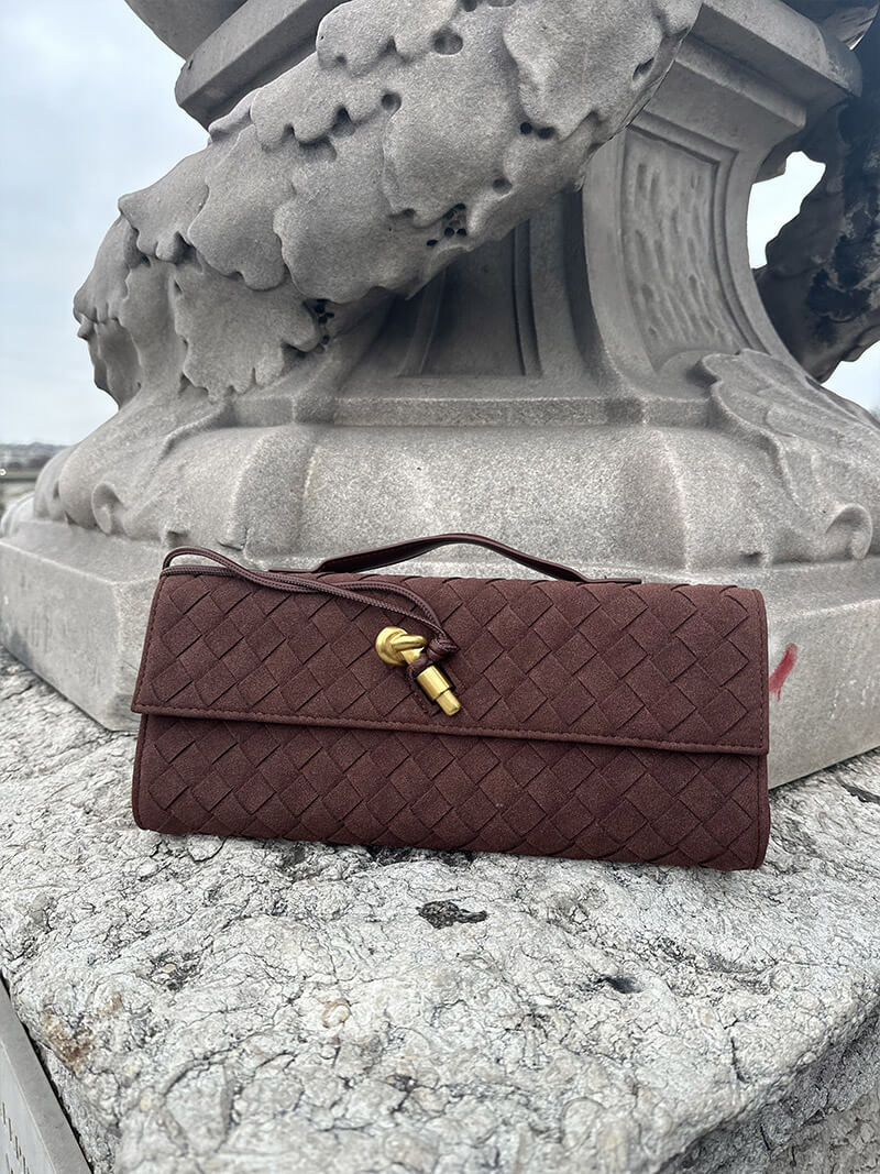 Kunstleer Clutch Gevlochten Handtasje voor Dames