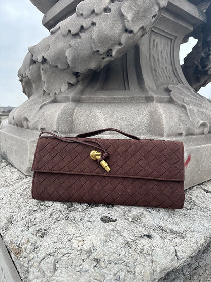 Kunstleer Clutch Gevlochten Handtasje voor Dames