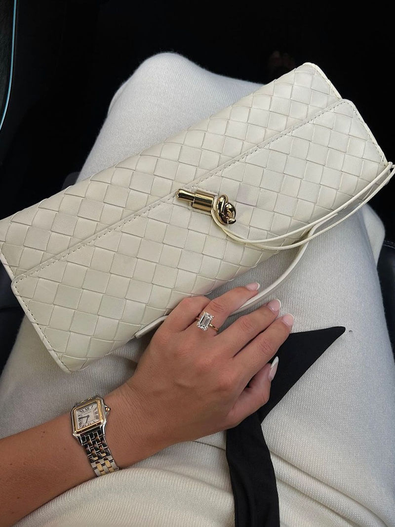 Vegan Clutch Gevlochten Lederlook Elegant Design