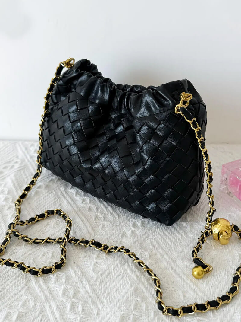 Dameshandtas Gouden Ketting Luxe Leer Design