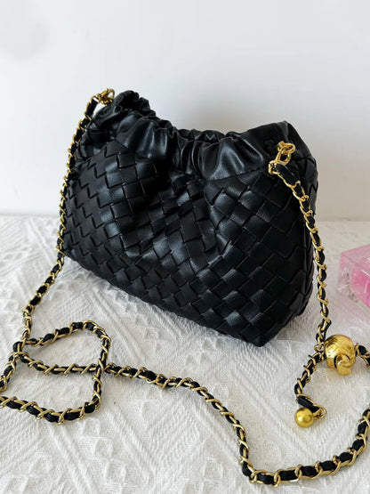 Dameshandtas Gouden Ketting Luxe Leer Design