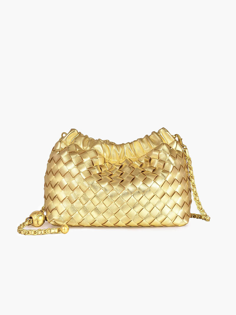 Dameshandtas Gouden Ketting Luxe Leer Design