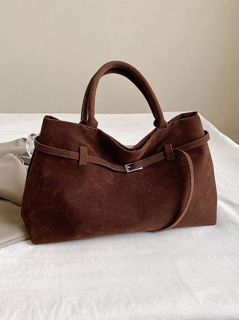 Zwarte Suède Handtas voor Dames Luxe Stijl