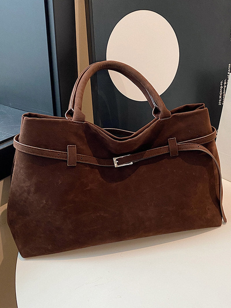 Zwarte Suède Handtas voor Dames Luxe Stijl