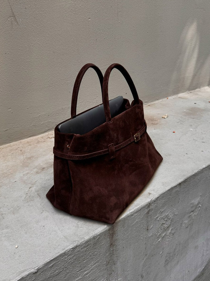 Zwarte Suède Handtas voor Dames Luxe Stijl