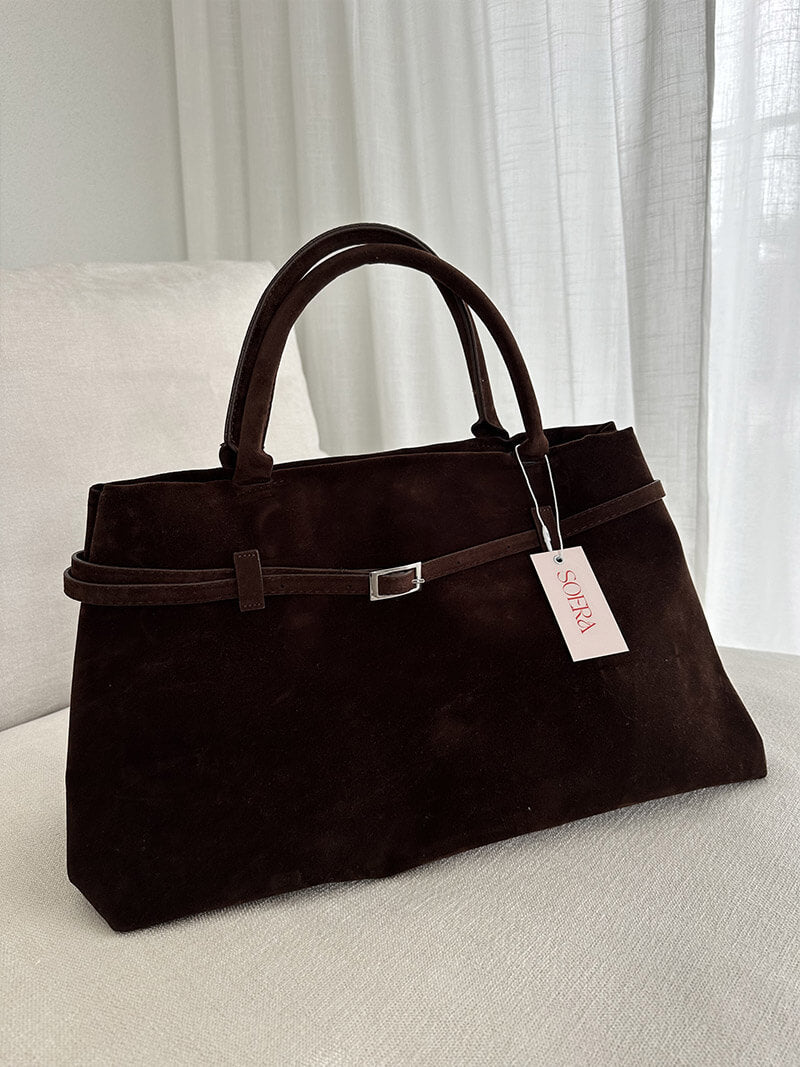 Zwarte Suède Handtas voor Dames Luxe Stijl