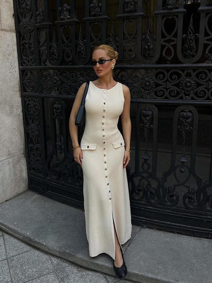 Dames maxi-jurk soepelvallend elegante pasvorm